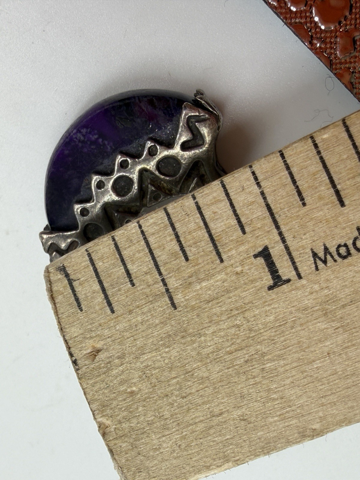 Vintage Dian Malouf Ring Statement DLM Purple Domed Top Heavy Magical 7.5