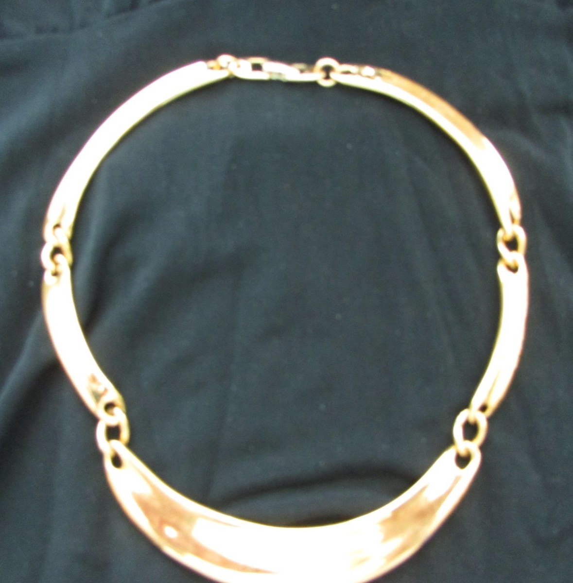 NAPIER Pat 4.774.743 Gold-Tone Plated 80s Necklace 48 g. Signed