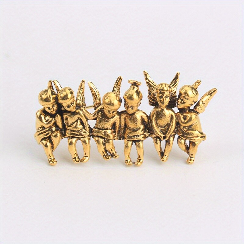 Vintage Personality Creative Elegant Dripping Cherub Brooch Accessories