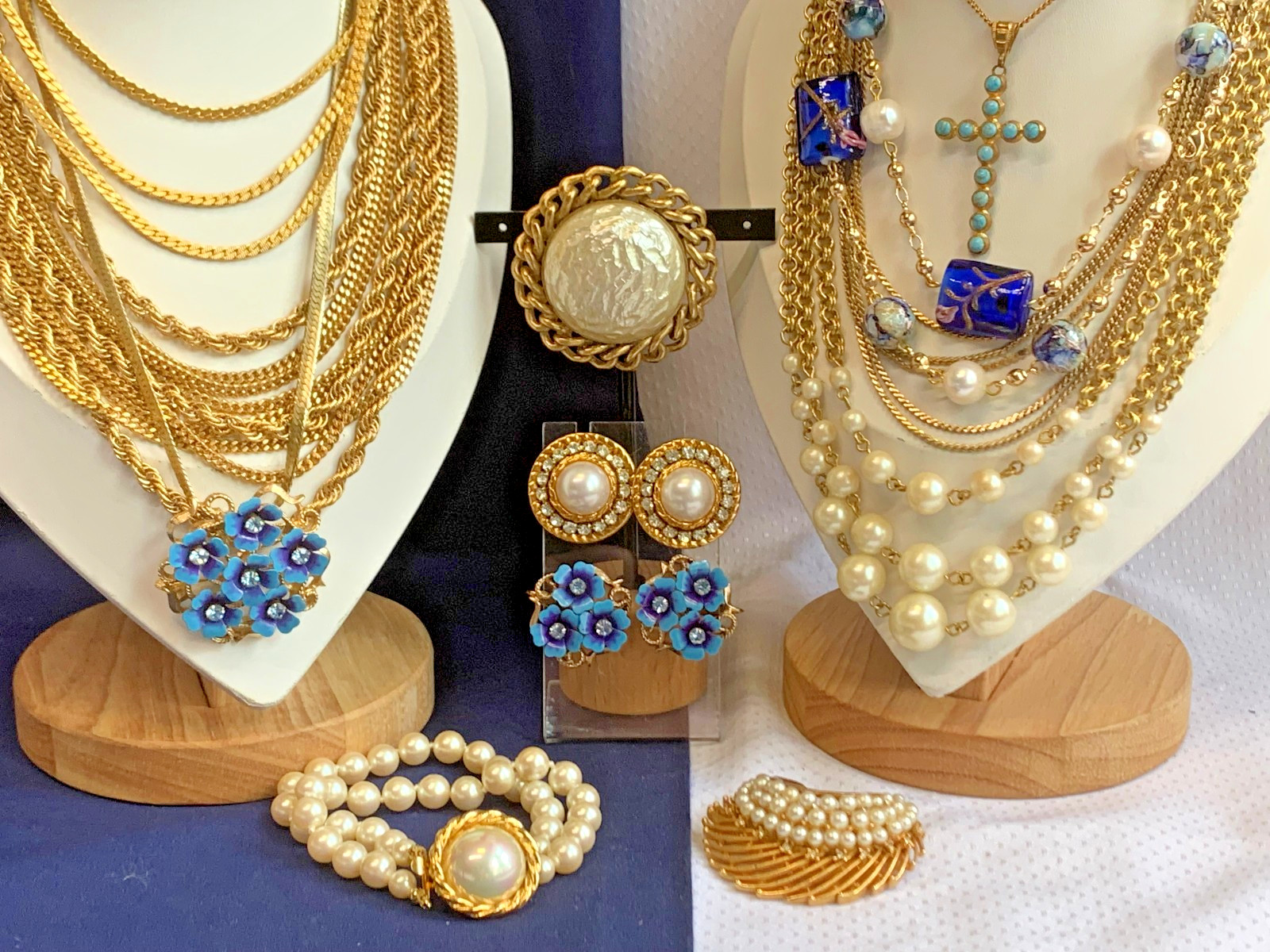 Vtg Costume Jewelry Lot Park Lane Goldette Monet Carolee Sarah Cov BSK Avon