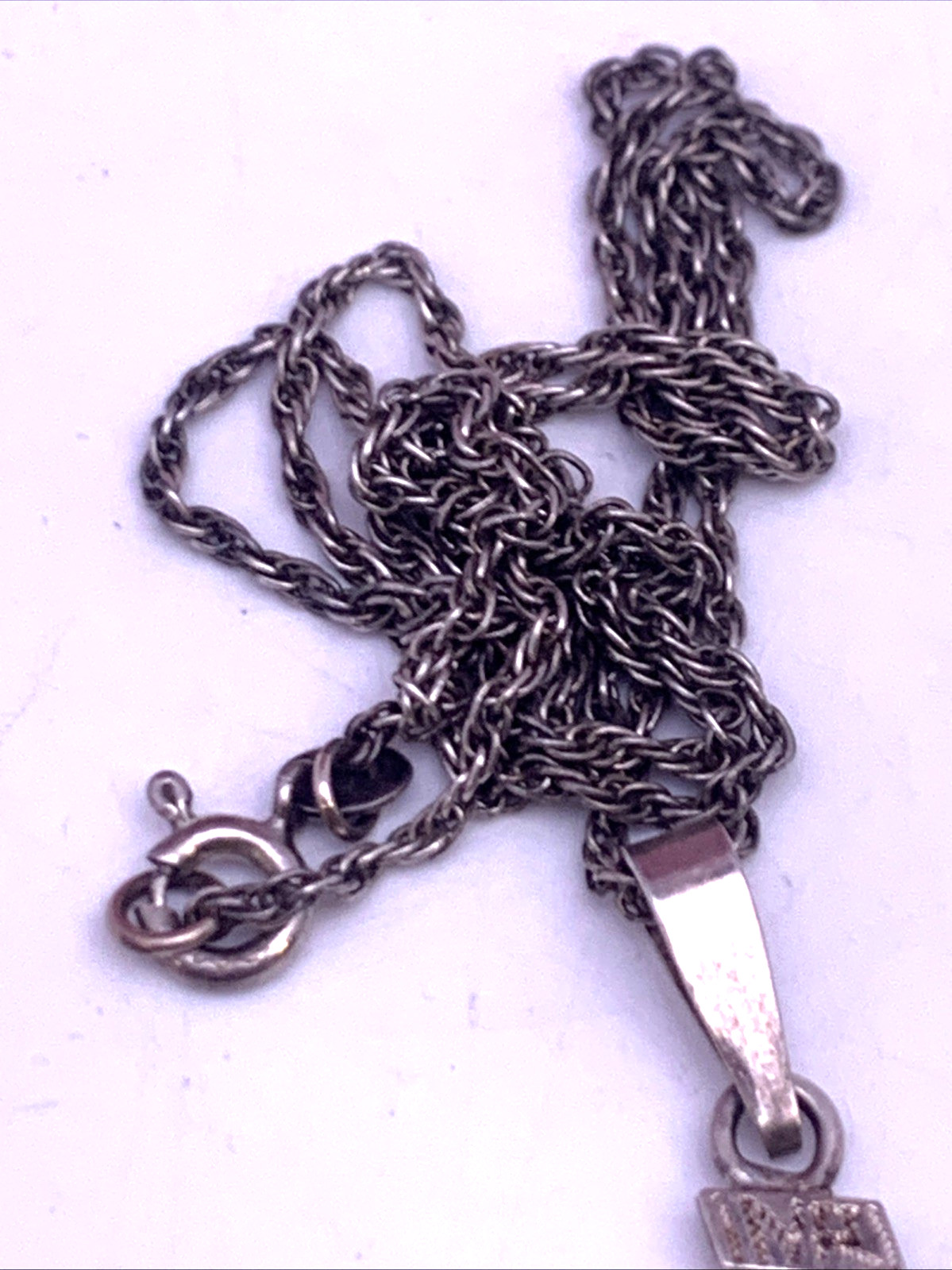 VTG 925 Sterling Silver Crucifix Necklace Italy Jesus Cross Pendant 6.7g