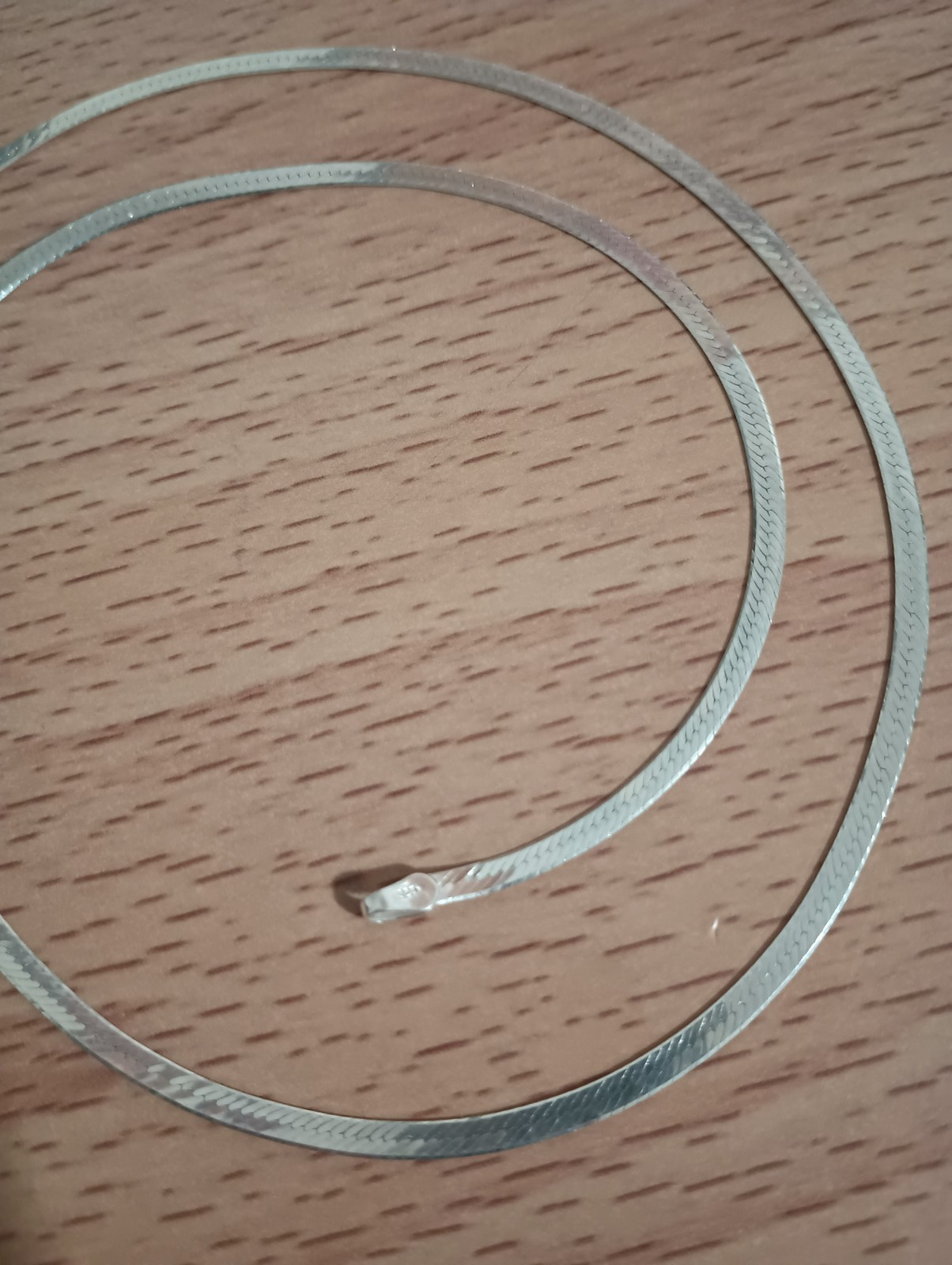 Vtg 925 Italian Italy Sterling Silver 2.5mm Herringbone Chain Necklace 20 1/4″