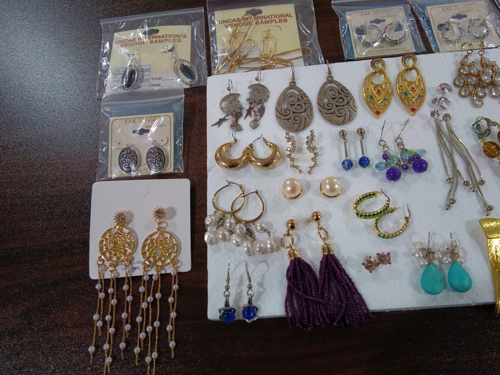 36 Pairs of Pierced Earrings Vintage to New, Different Styles