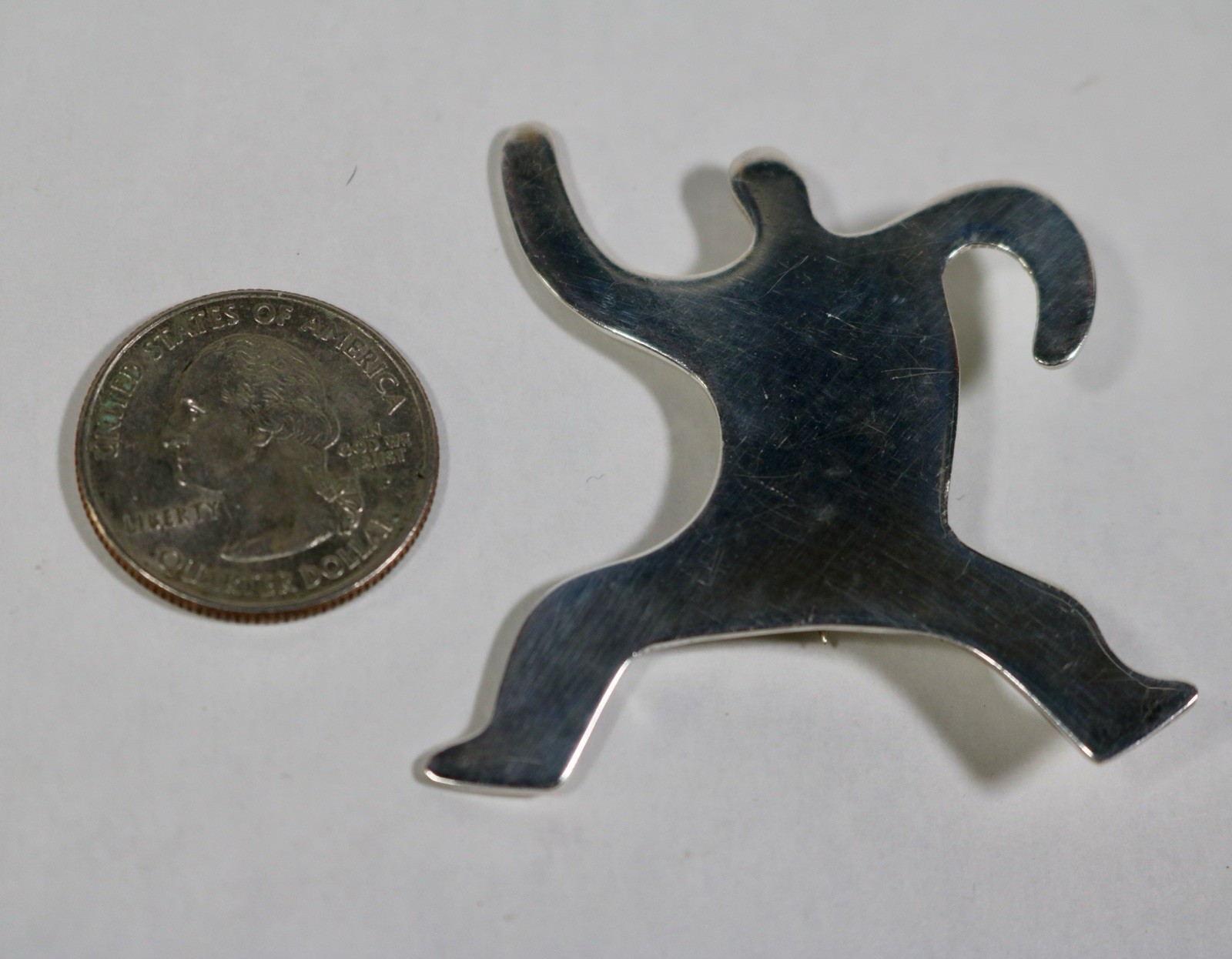 Sterling Silver 925 Modernest Person Brooch