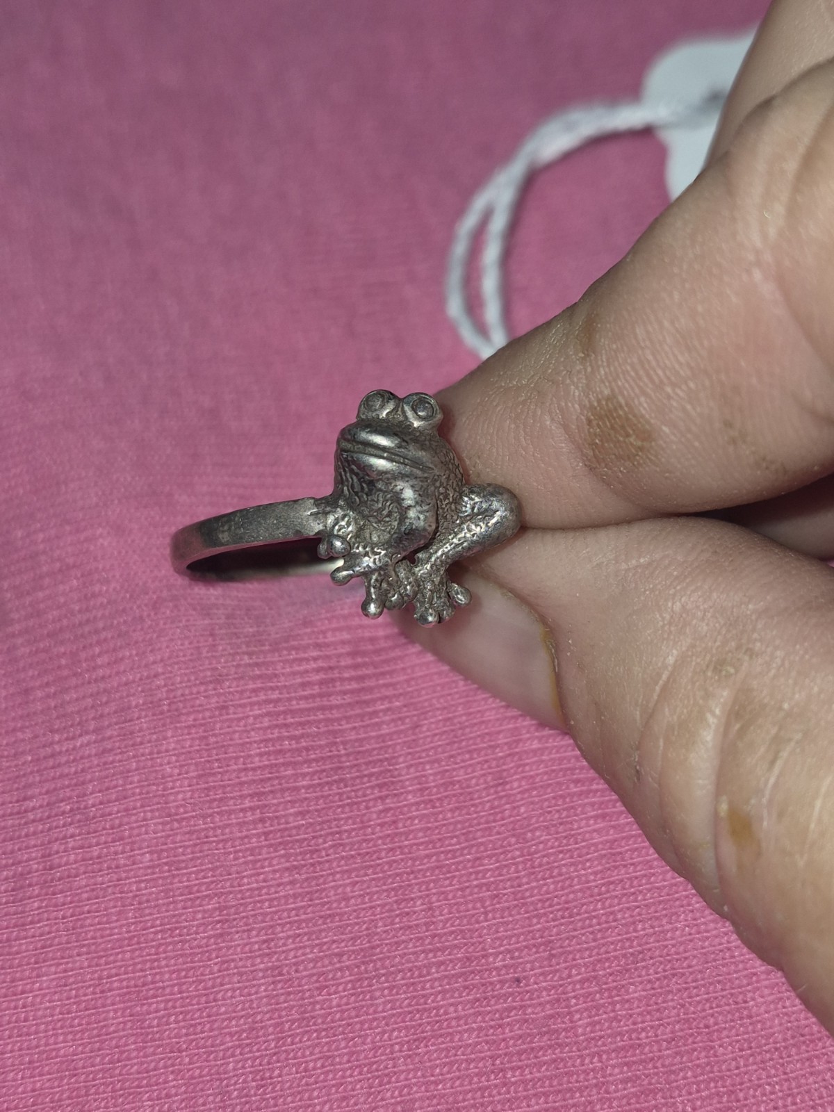 Sterling Silver 925 Animal Frog Ring SZ 9 3.0 TW Vintage Estate Auction Find
