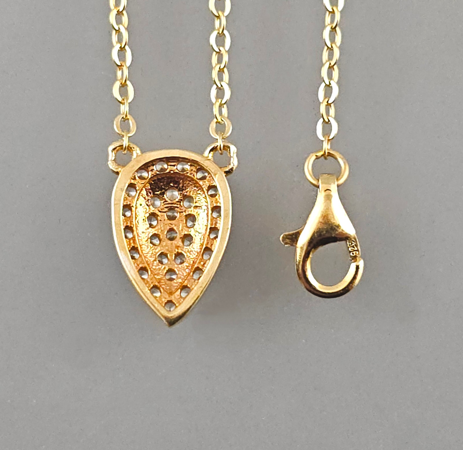 Gold Plated Chain With Pendant Collier 925 Silver Pendant Necklace L45cm