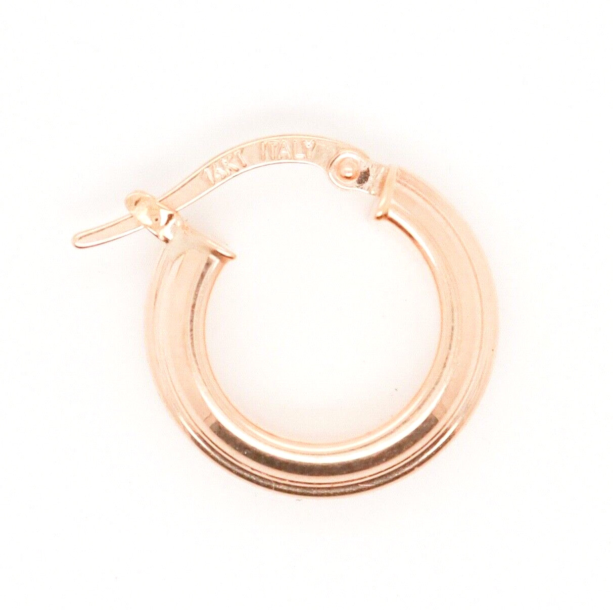 Vintage 14 Karat Gold Italian Hoop Earrings – 14k VR