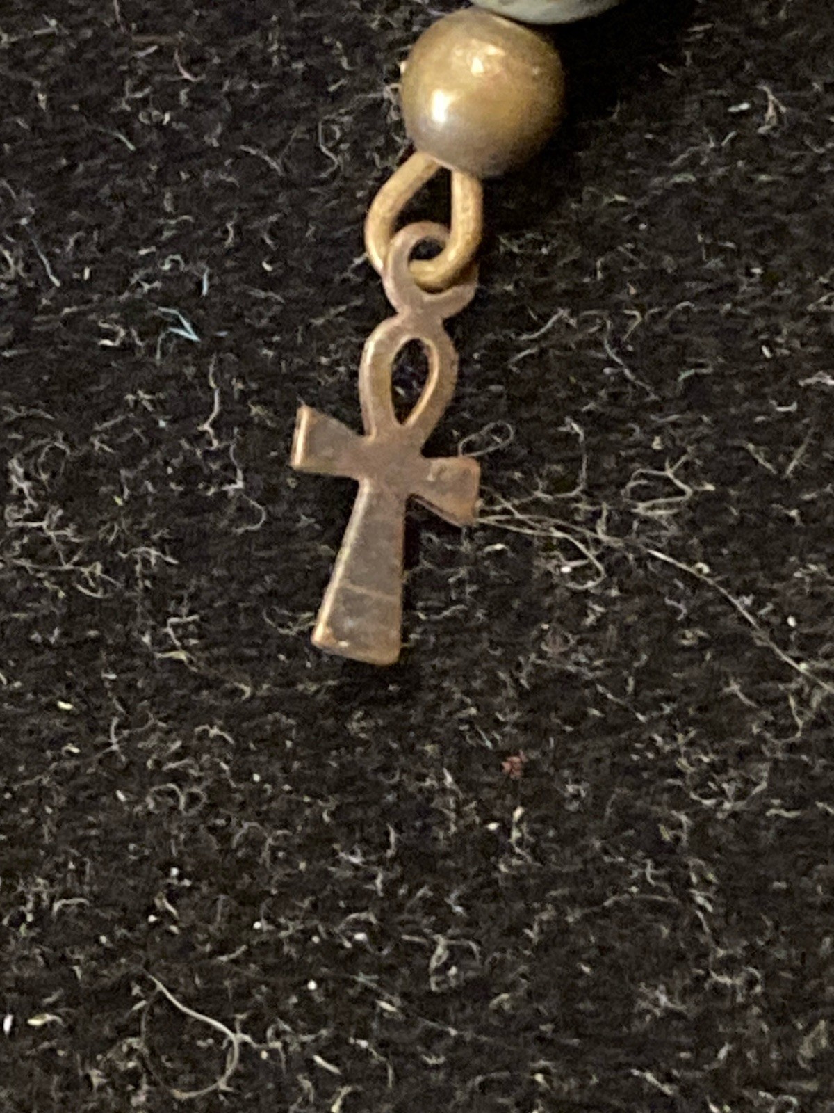 🧚🏻VTG Dangle Earrings w Stone, Layered Amber, & Cross