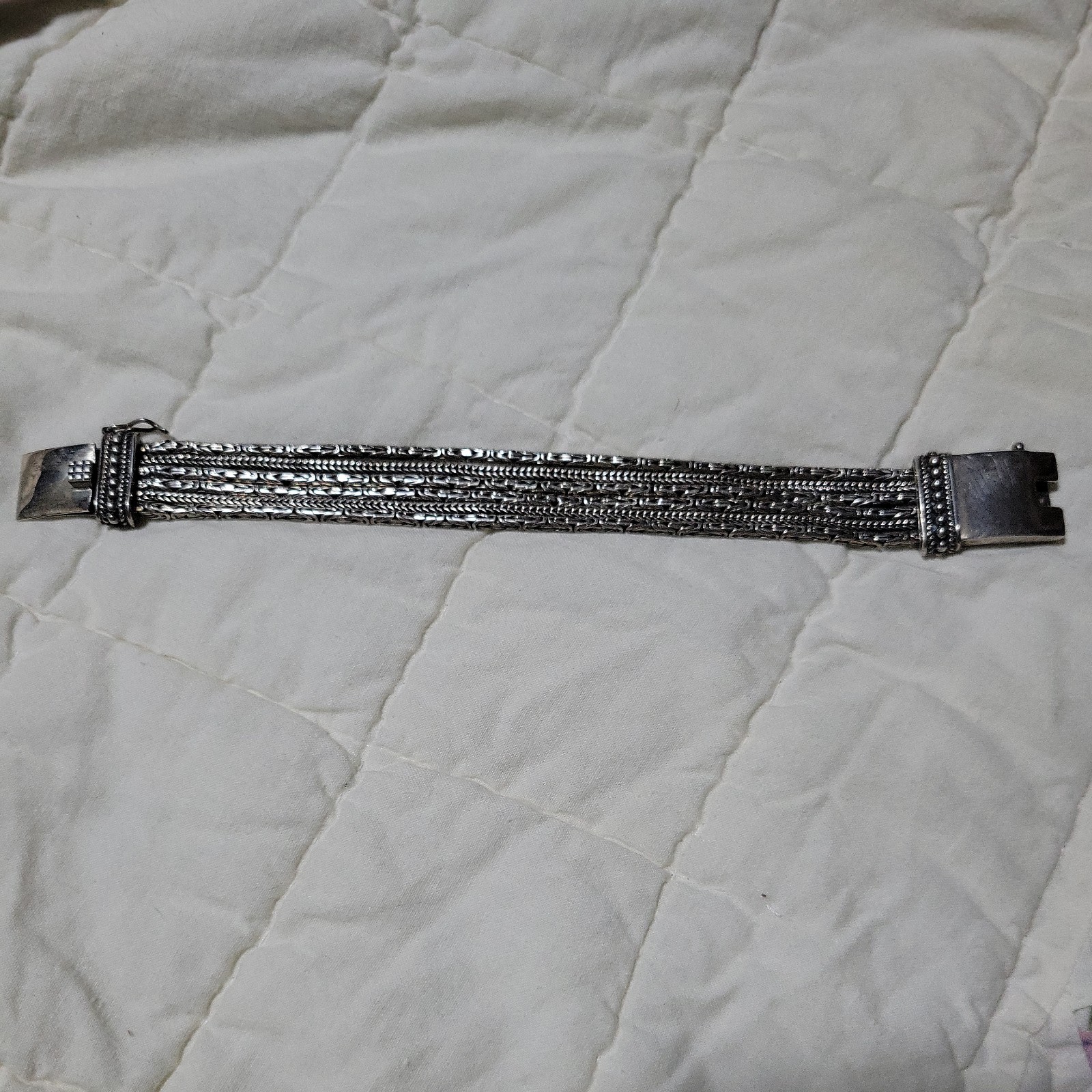 Vintage Italian Made 925 Silver 17″ Dangle Necklace and Bracelet