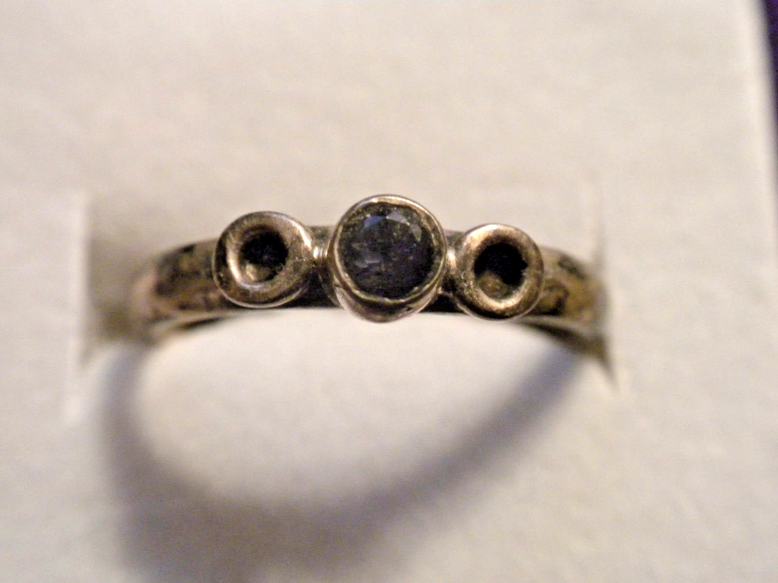 IOLITE WEDDING BAND .925 STERLING SILVER RING SIZE 7+
