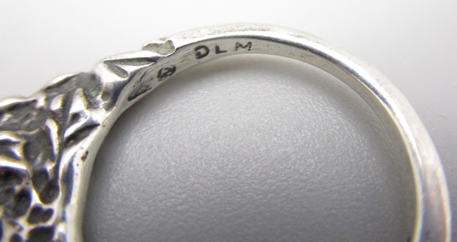 CLASSIC DIAN MALOUF STERLING LEAF DESIGN STACK RING GUARD SZ 6.25