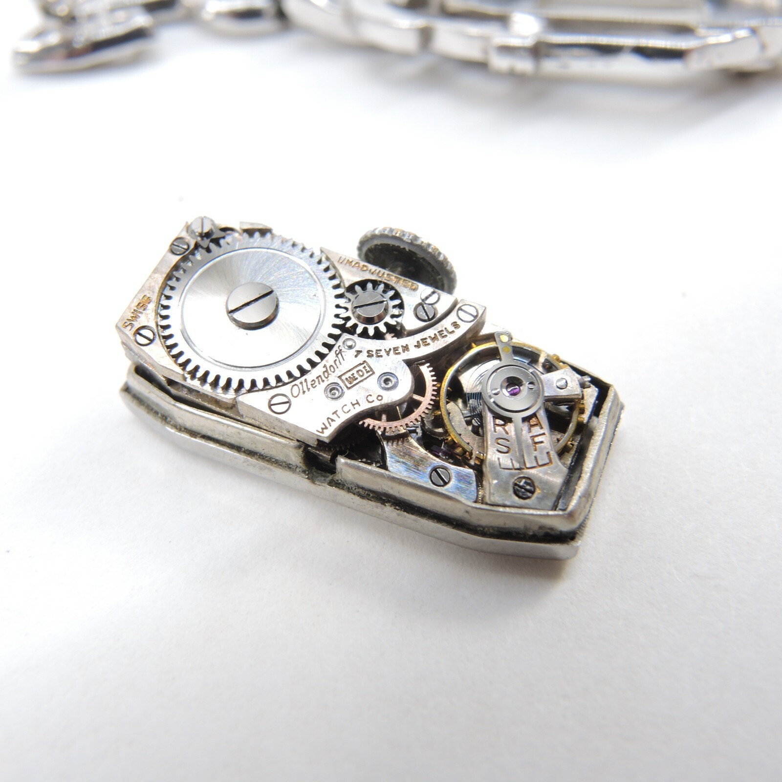Silver Antique Brooch Nurse Watch Vintage Manual Wind Ollendorff Elite