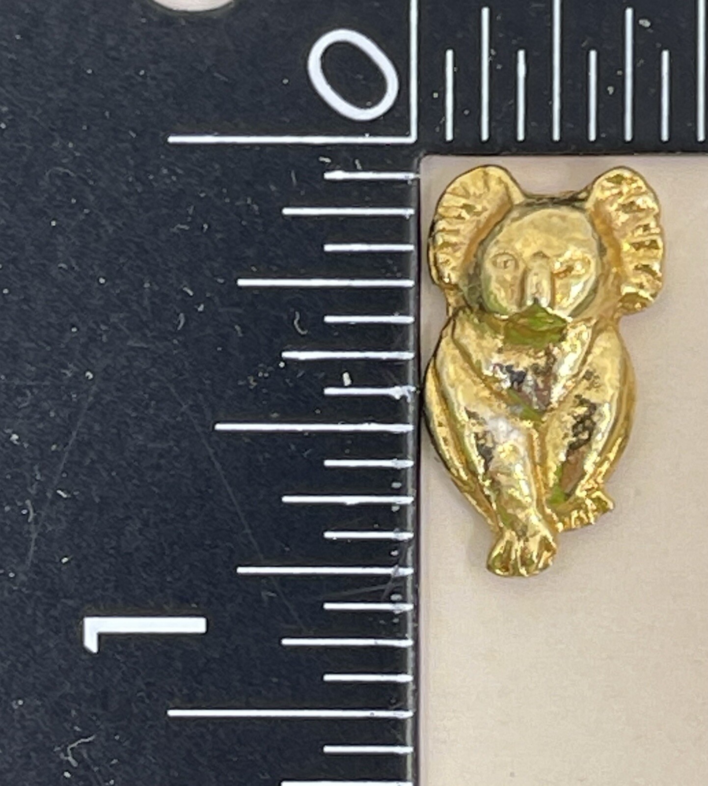 Lot of 2 Gold Metal Tone Koala Hat Lapel Pin with Pinback 3/4” X 1/2”