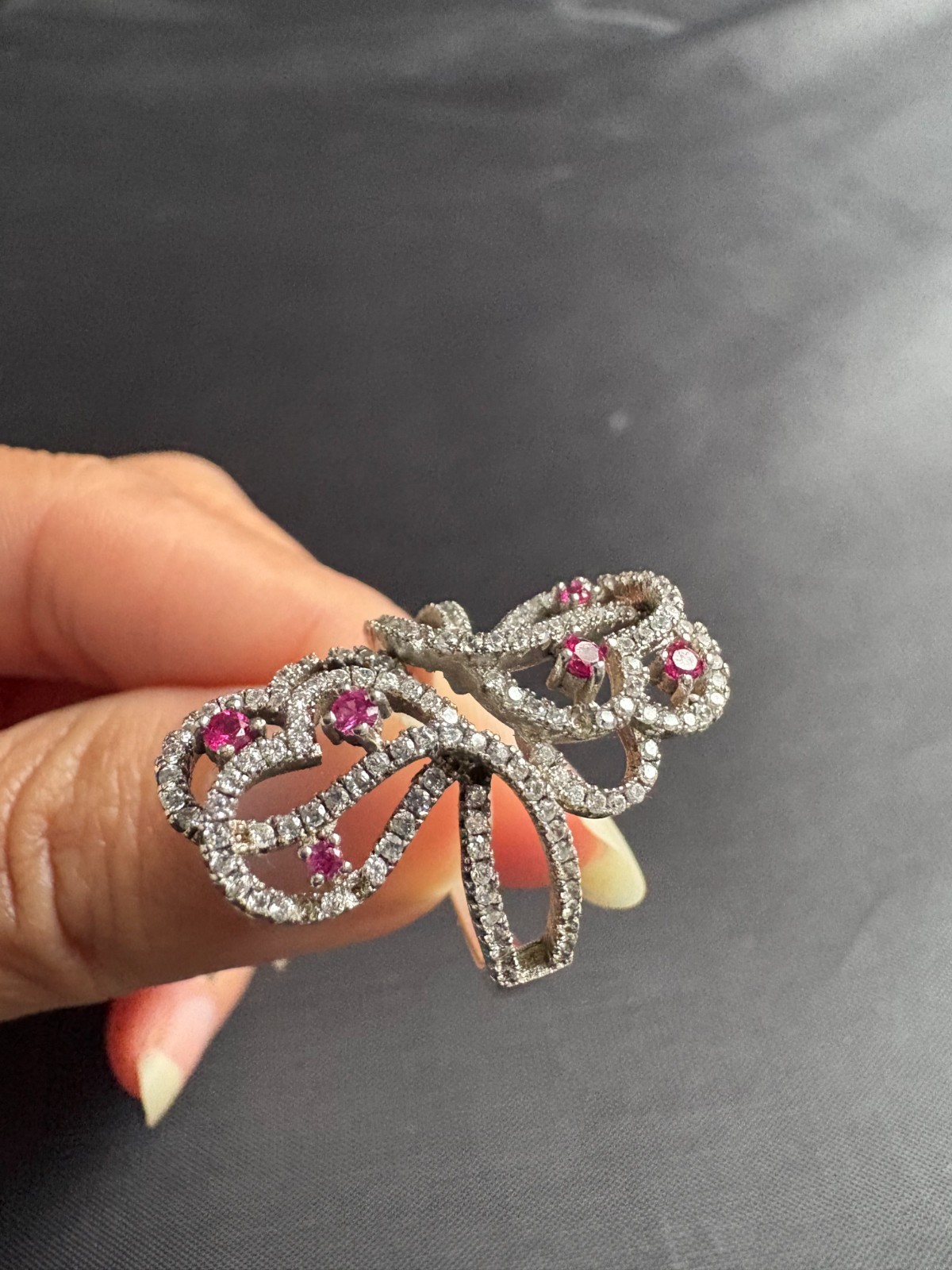 925 Sterling Silver 6 Rings Lot For Repair Missing Small Stones -Different Sizes