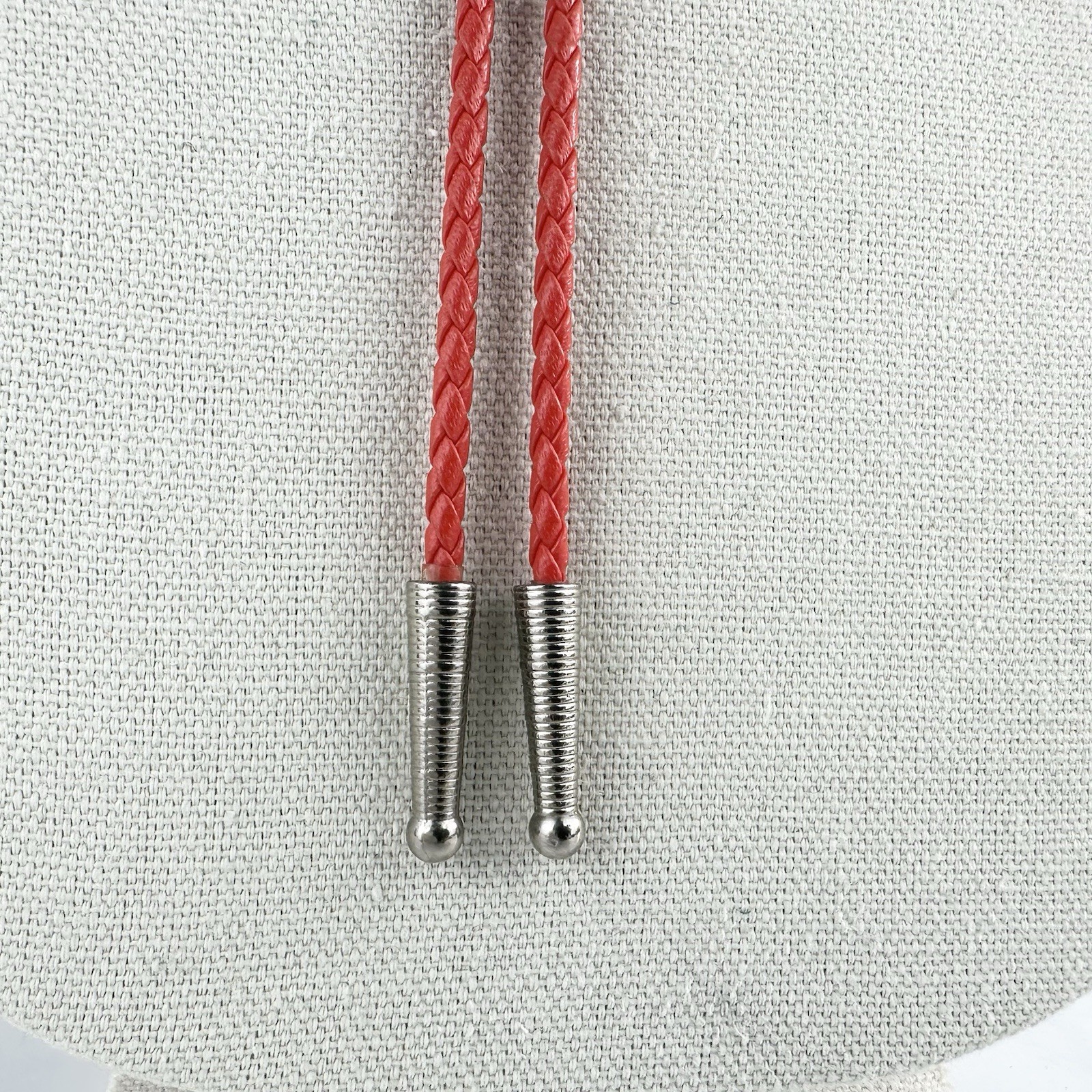 Stunning Vintage 90s Chrome Silver Tone Horse Saddle Western Bolo Tie