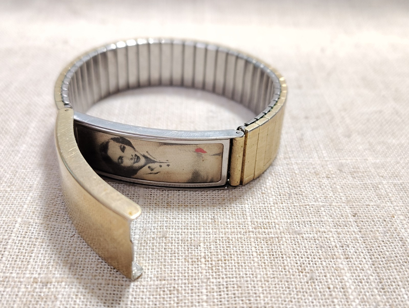 VTG Speidel 10kt Gold Filled Locket ID Expansion Bracelet Engraved Billy Ward