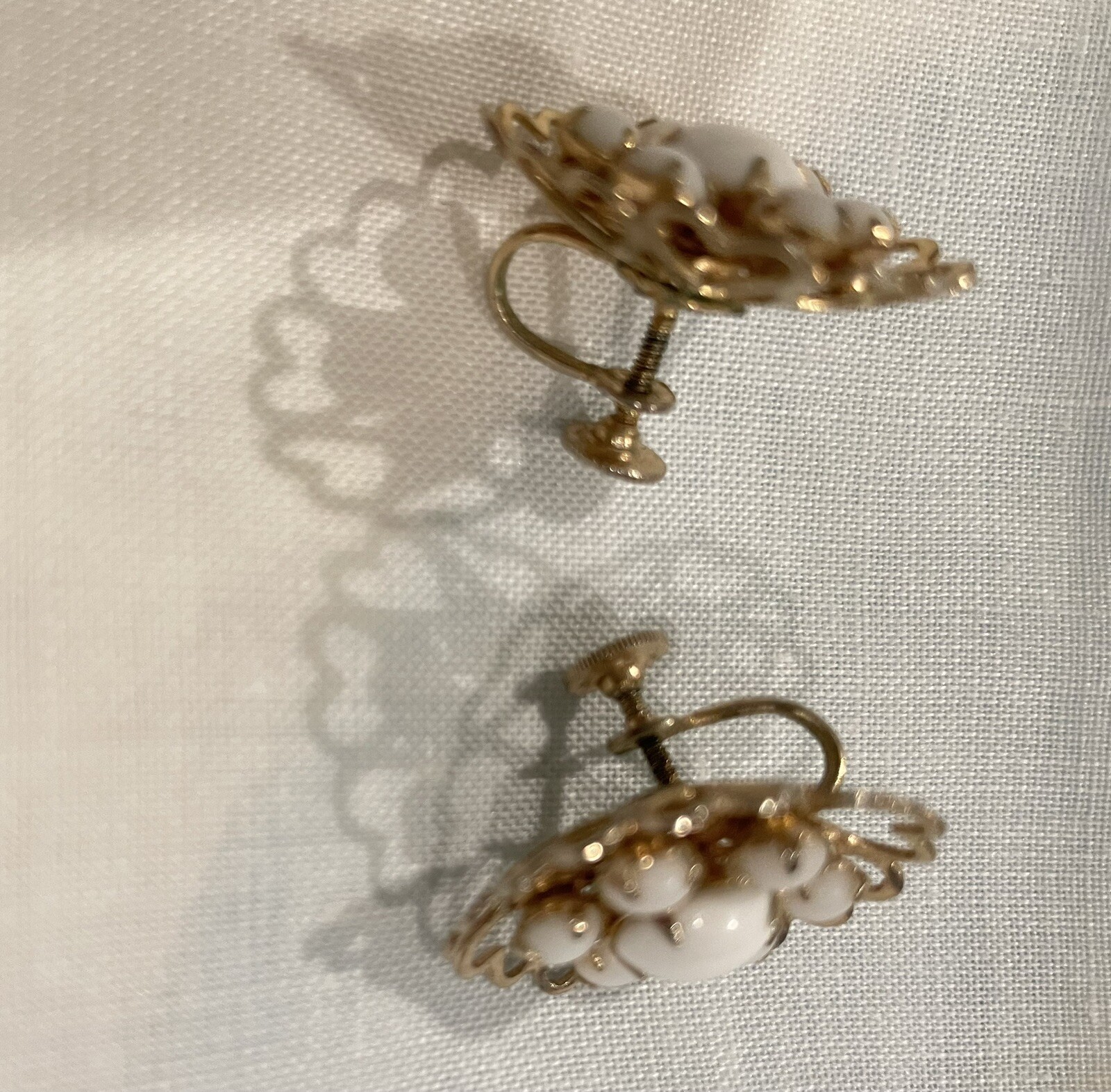 Vintage Clip On Earrings Set Of 10 Different Styles And Shapes And Color.