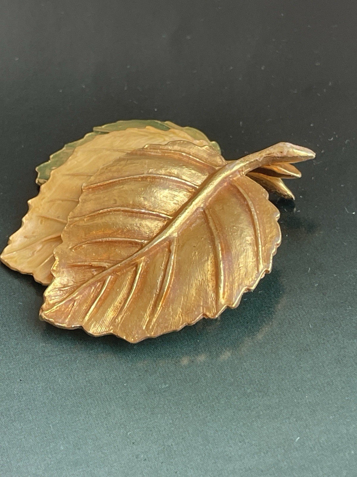Vintage AAI Gold Tone Autumn Leaf Signed American Arts Inc