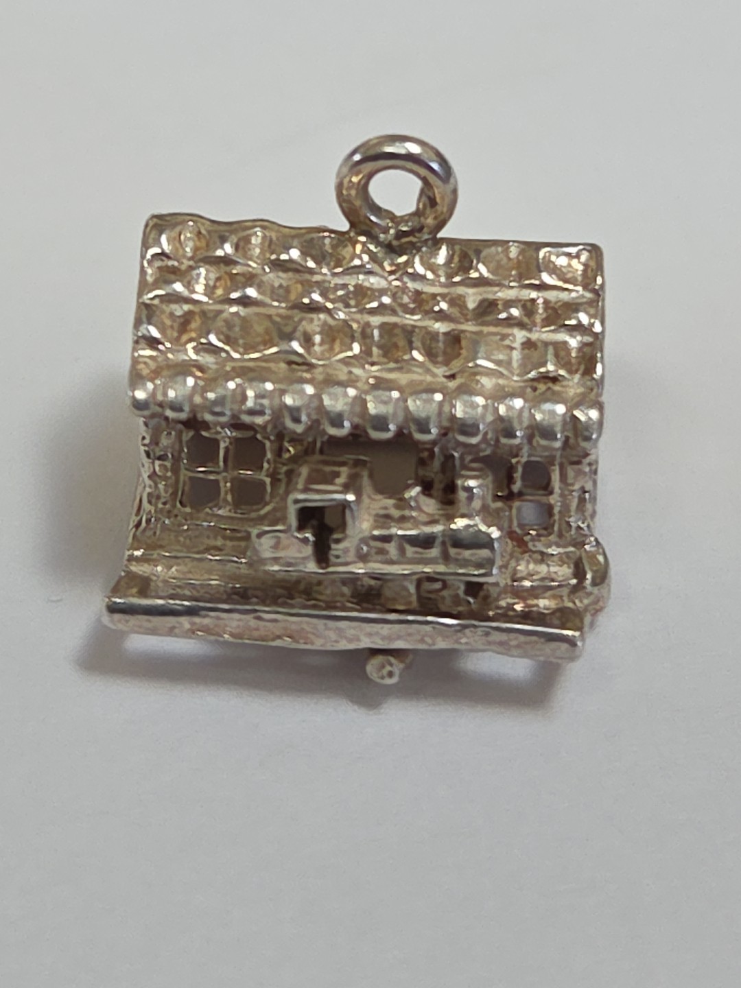Sterling Silver ~ Train Charm ~ At Station ~ MOVES! ~ EXTREMELY RARE!! ~ VINTAGE