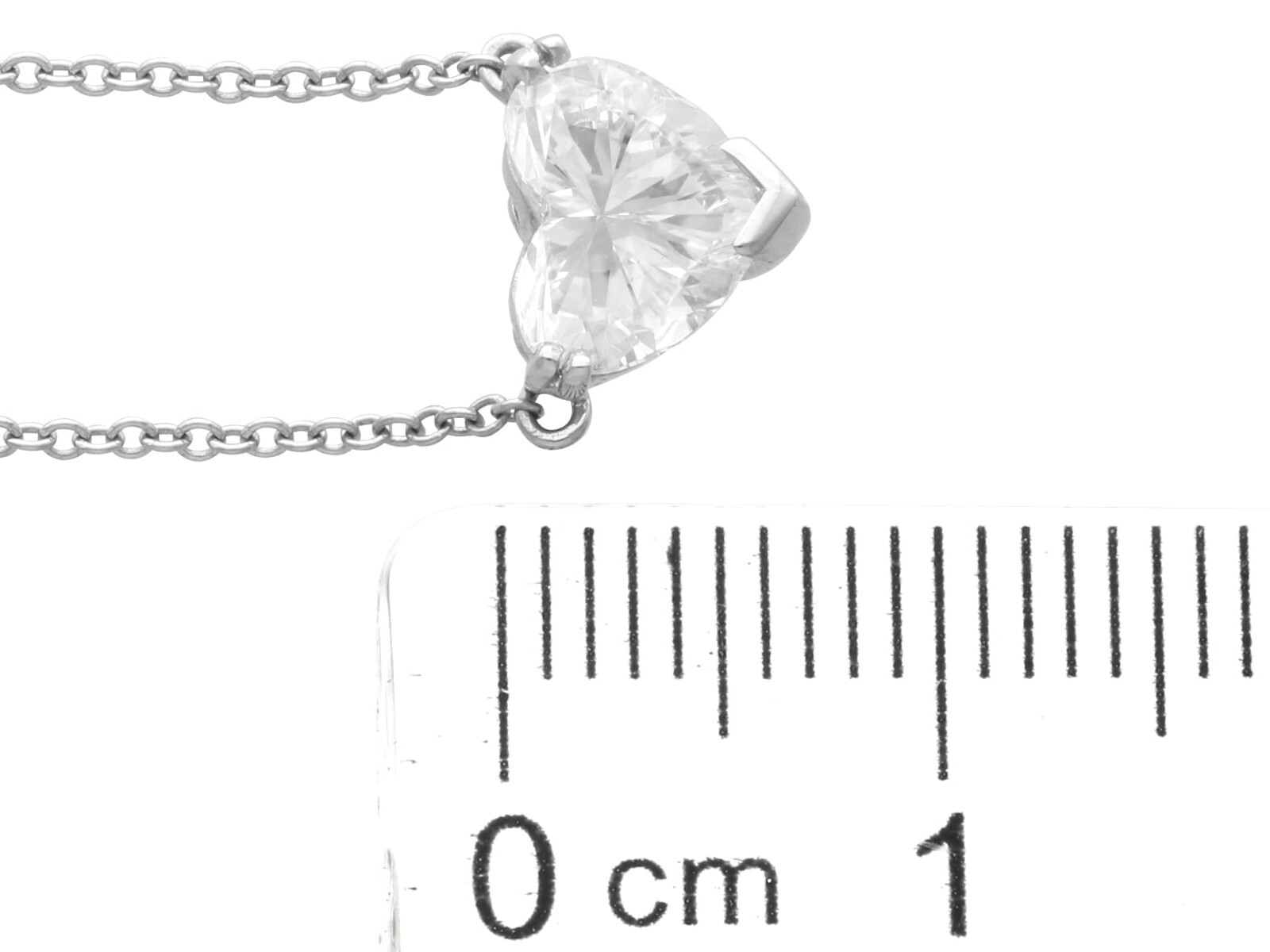Vintage 1.00Ct Diamond and 18k White Gold Solitaire Pendant Circa 1990