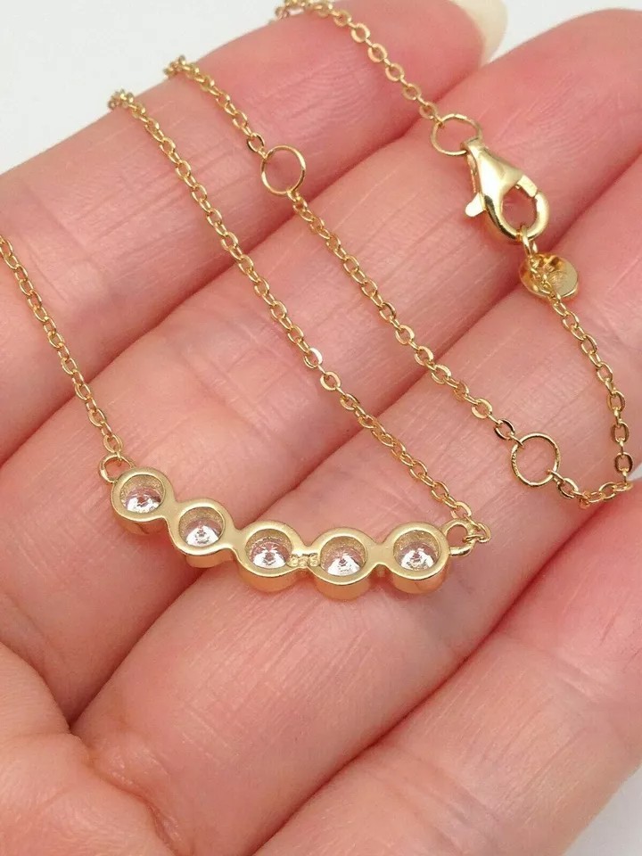 Round Cut Lab Created Diamond Engagement Special Pendent 14K Yellow Gold Finish
