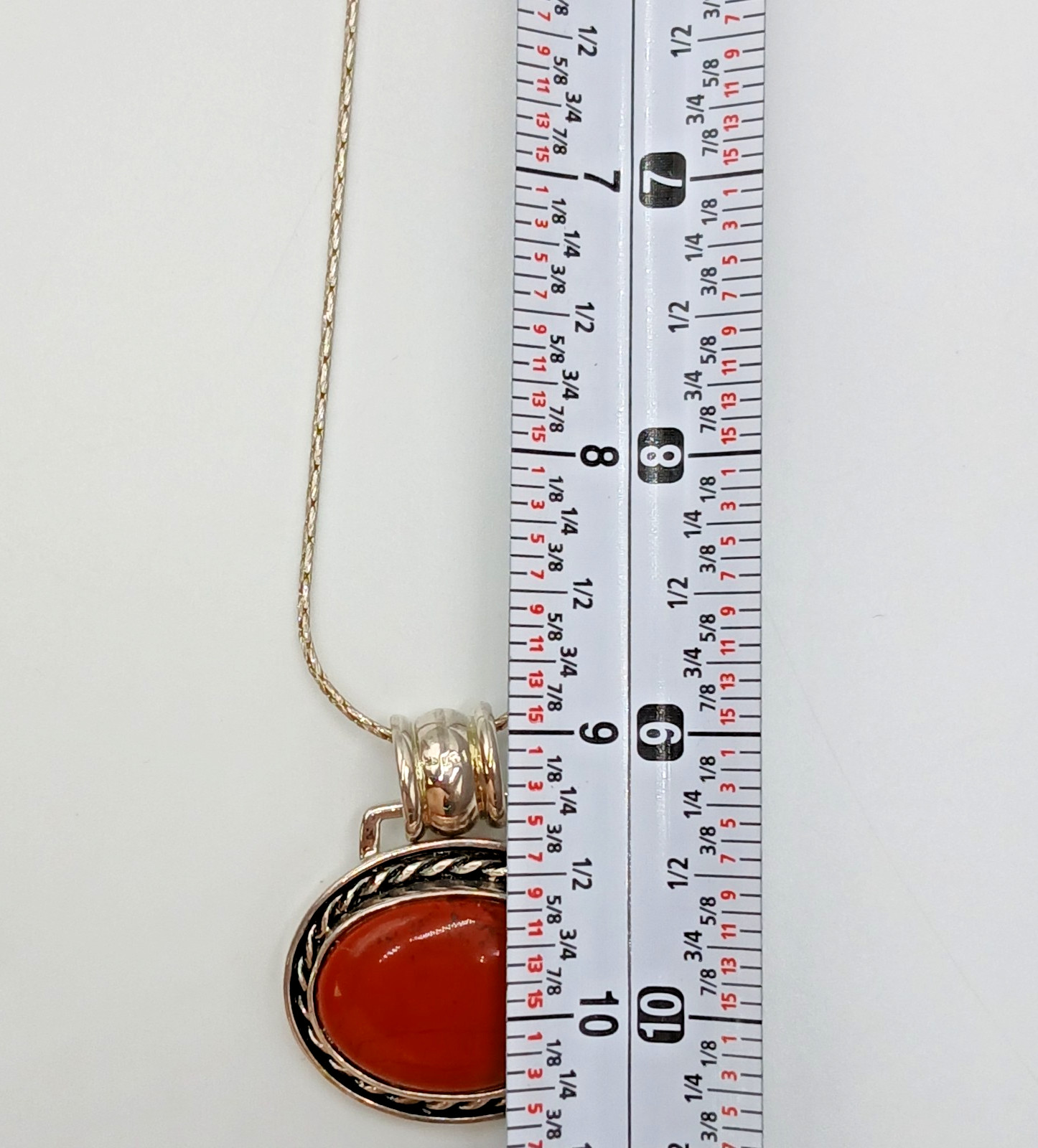 925 DBJ Slider Pendant Necklace 16in Sterling Silver Spigot Wheat Rope Chain 23g