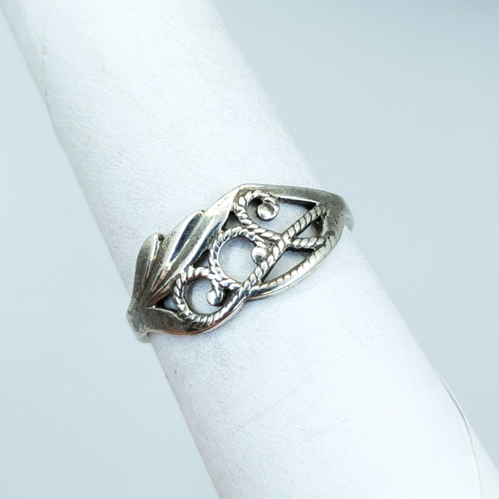 Vintage Elegant Soviet RING Silver⭐925 stamp Star USSR-size: 9US (19mm) | UA #92