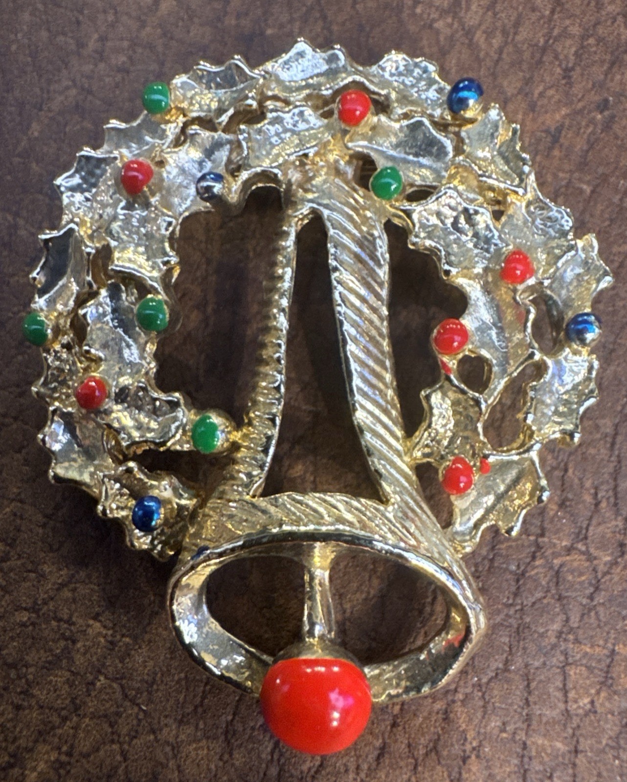 Vintage Holiday Brooch Collection lot of 3 Reindeer Christmas Tree & Bell