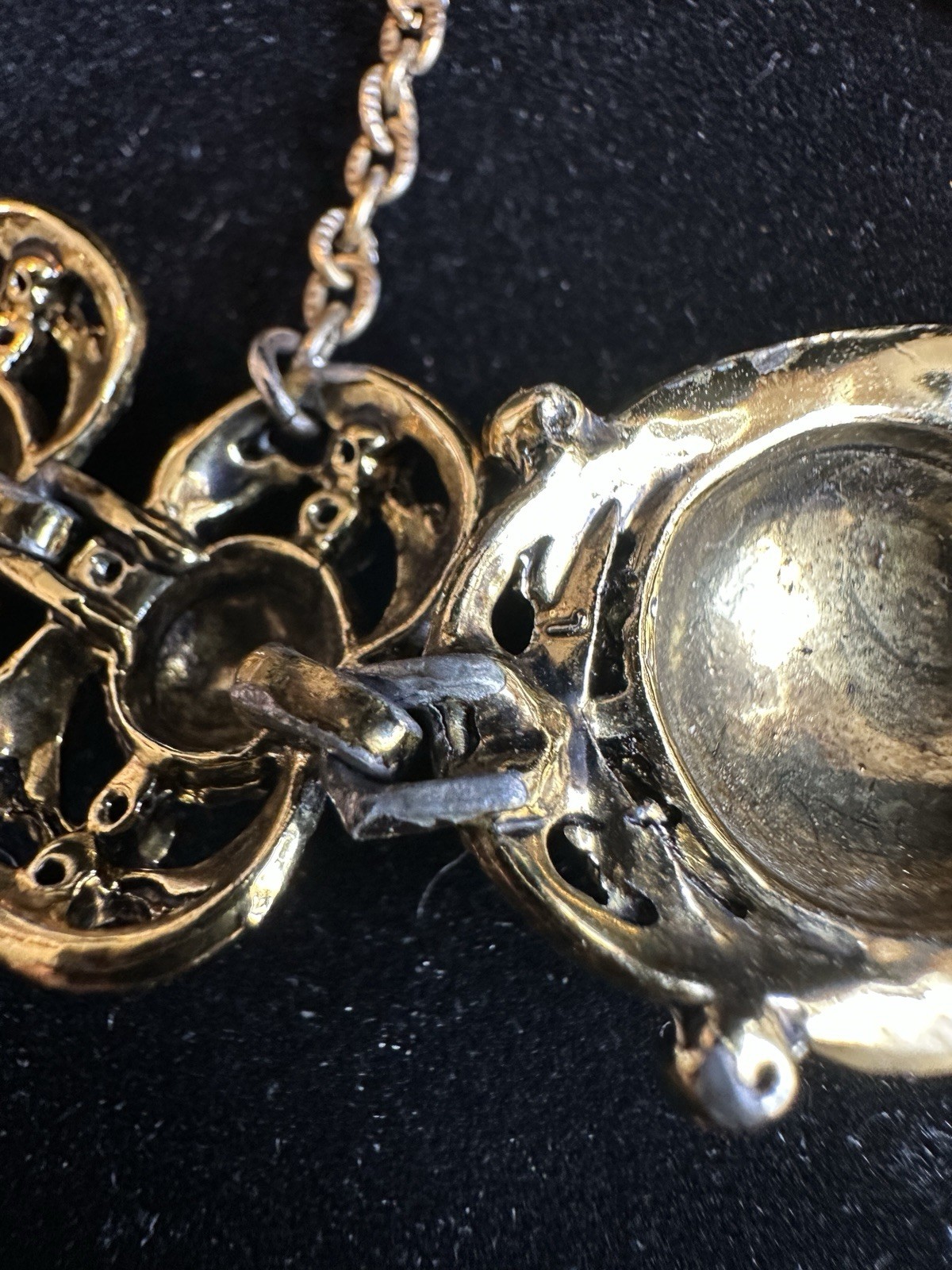 Vintage ethnic India Ring Bracelet combo appears to be heavy made gold plated