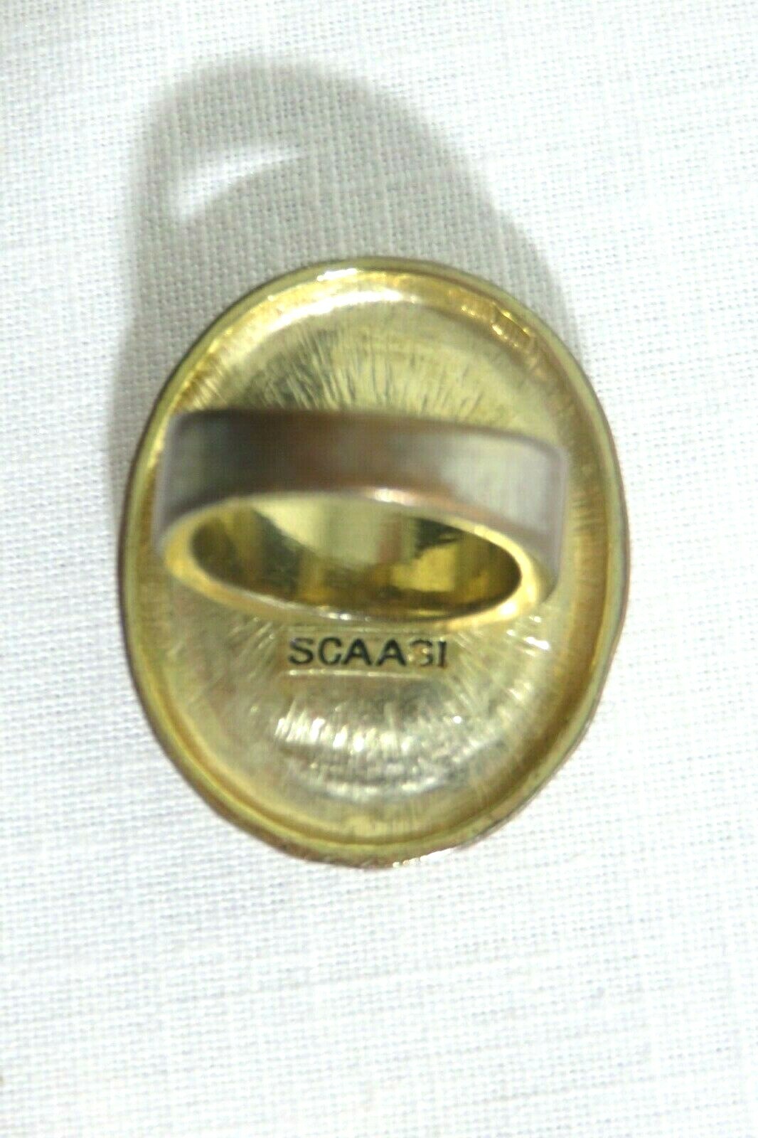 HSN SCASSI-CN Hammered Rim Pinkish Centered Gem Stunning! Lot 1526 lisasfinds