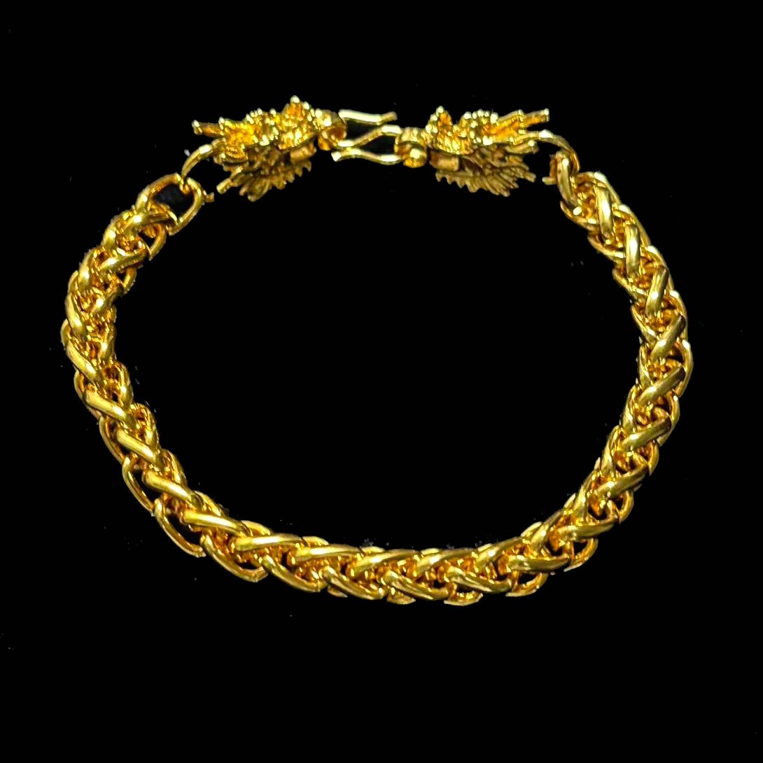 Dragon Vintage Gold-plated (NOT SURE) Bracelet Chain, 26.0 gram, 8.5 inch