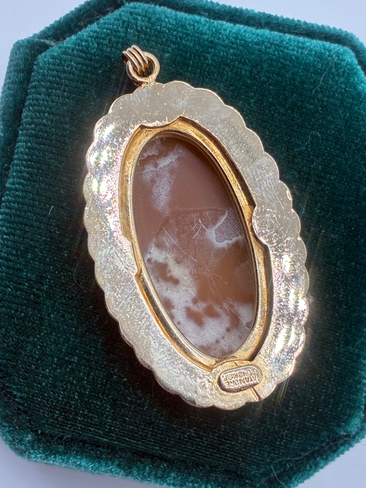 vintage Catamore cameo pendant 12k gold filled