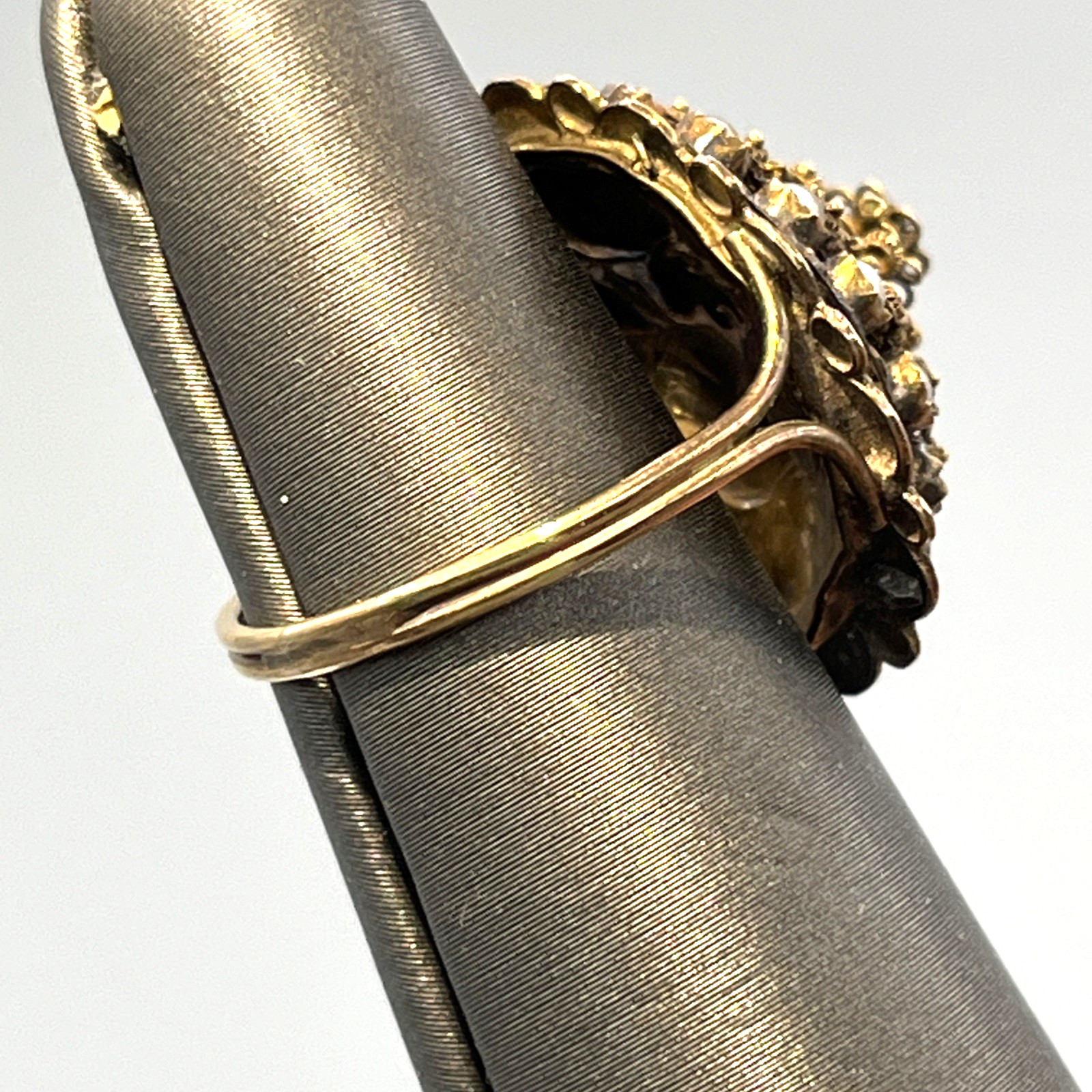 Antique 14k Seed Pearl Cannetille Ring Size 6