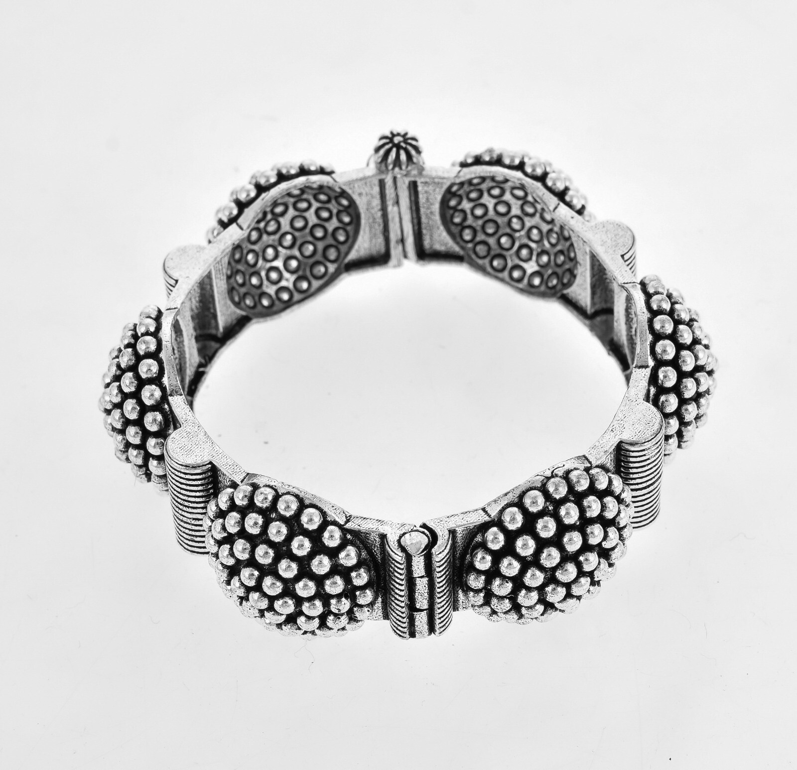 Vintage Sterling Silver Brass Cuff Bracelet Ethnic Wide Cuff Bangle Gift for Wom
