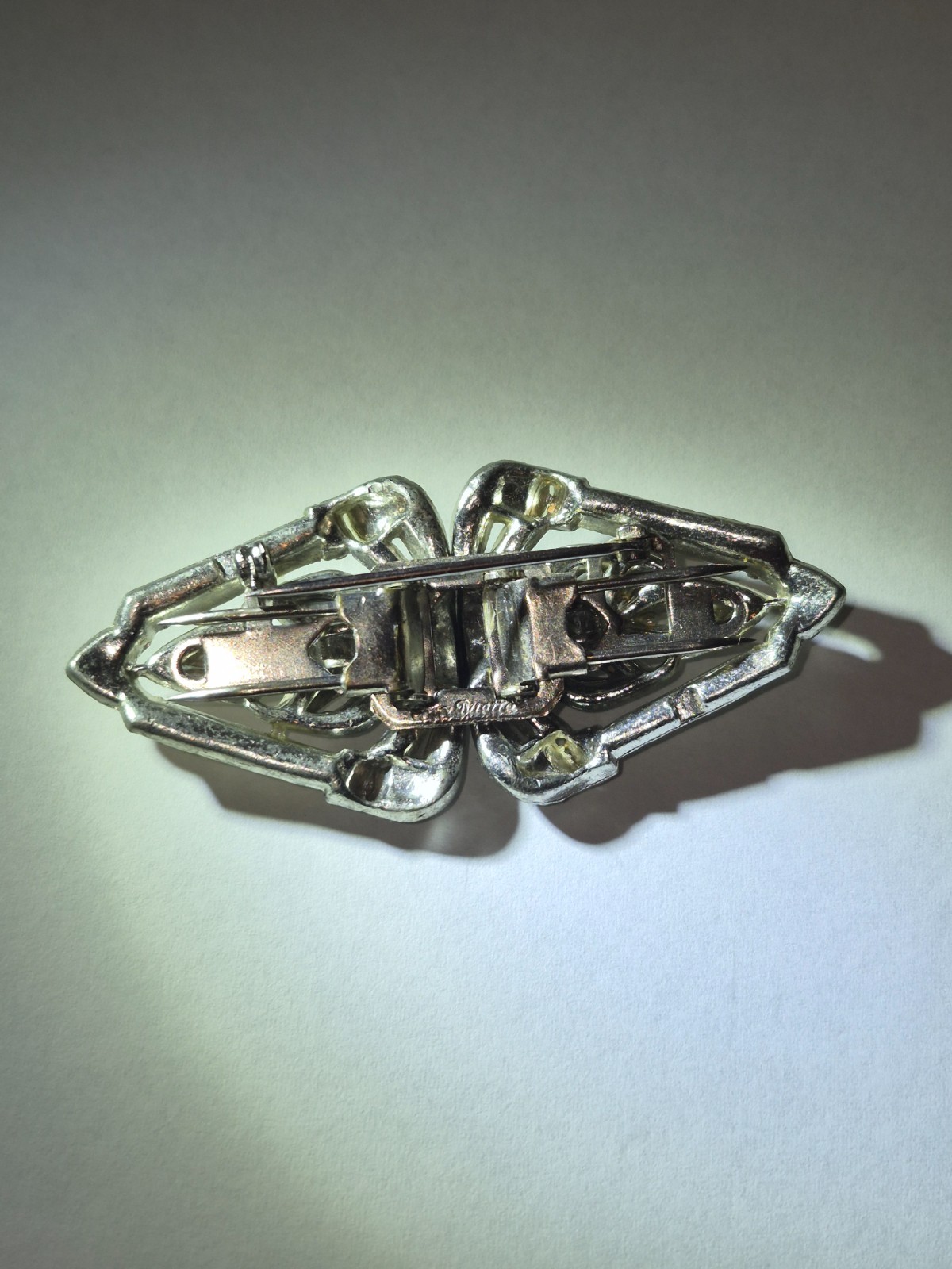 coro duette dress clip brooch signed vintage