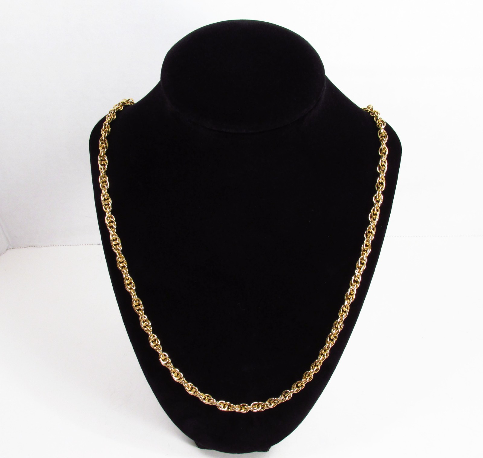 Vintage American Jewelry Chain Co. USA 12K Gold Filled Oval Link Necklace 26.5″