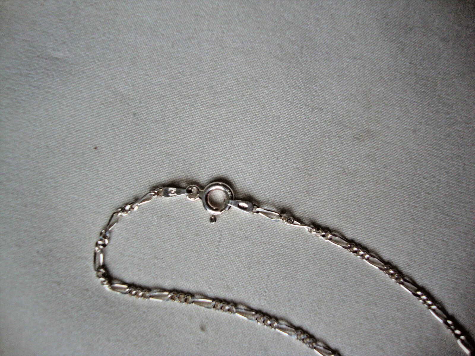 VINTAGE FINE ITALIAN SILVER 1.0 MM FIGARO CHAIN 16″ STERLING SILVER STAMP 925
