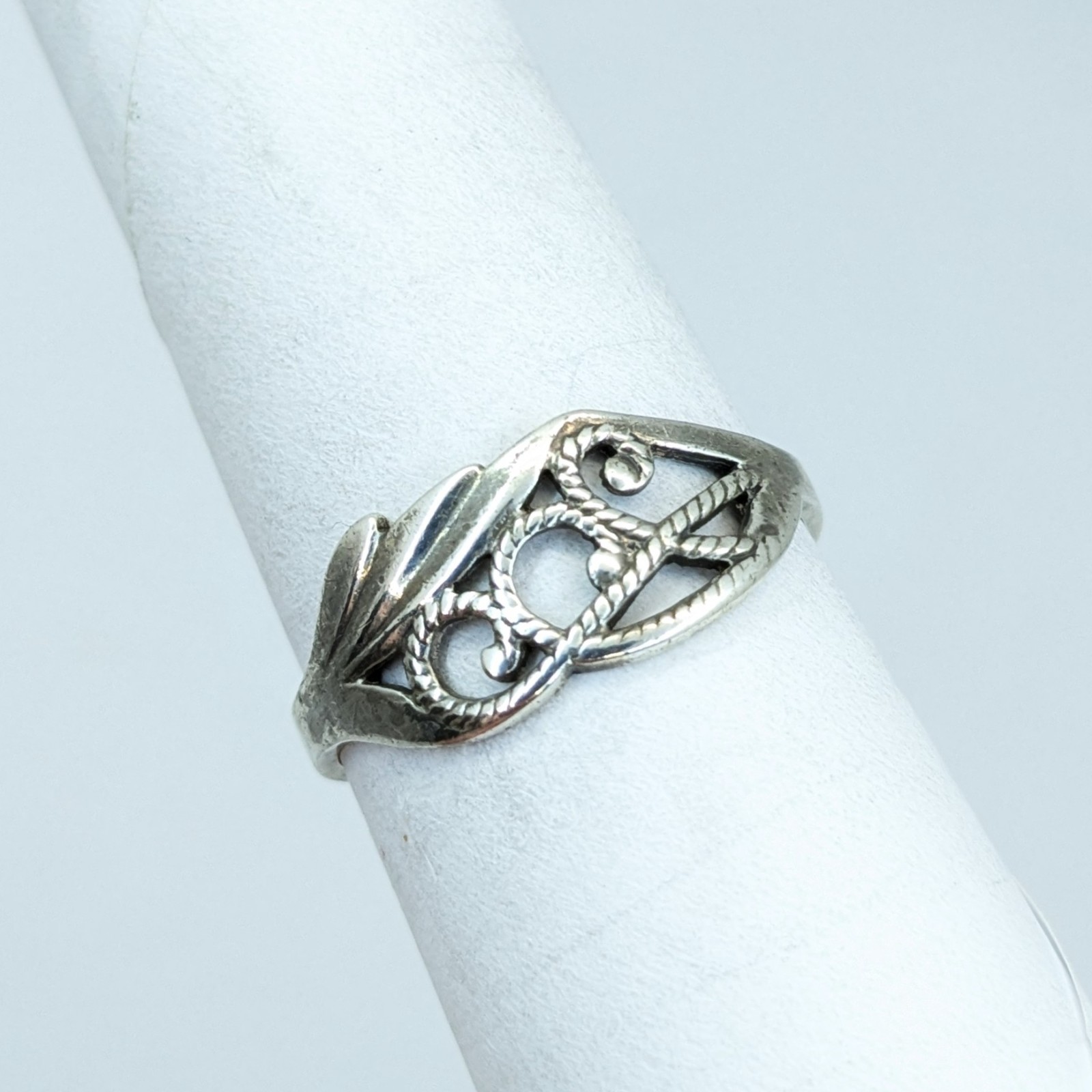 Vintage Elegant Soviet RING Silver⭐925 stamp Star USSR-size: 9US (19mm) | UA #92