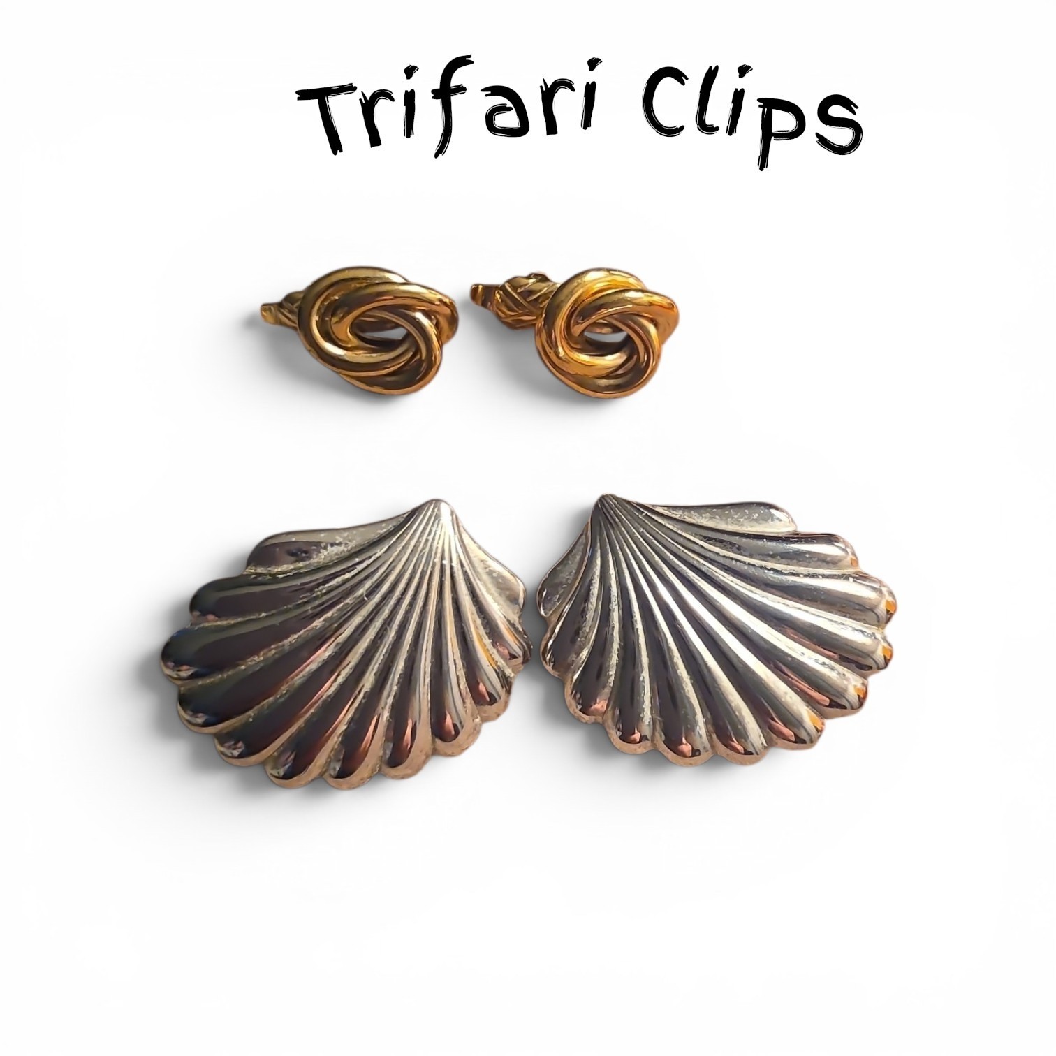 Vintage Monet Trifari Avon Lisner Clip Earring Lot Of 15 (9 Signed)