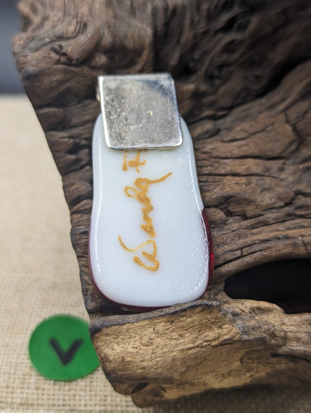 Vintage Genuine MURANO Glass Pendant Only Italy Abstract Art Glass SIGNED