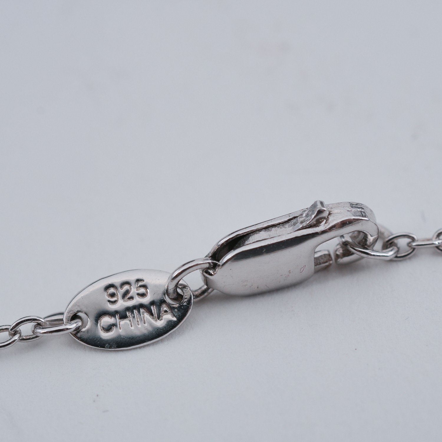 Sterling Silver CZ-by-the-Yard Station Necklace Marquise Round Open Bezel 36″