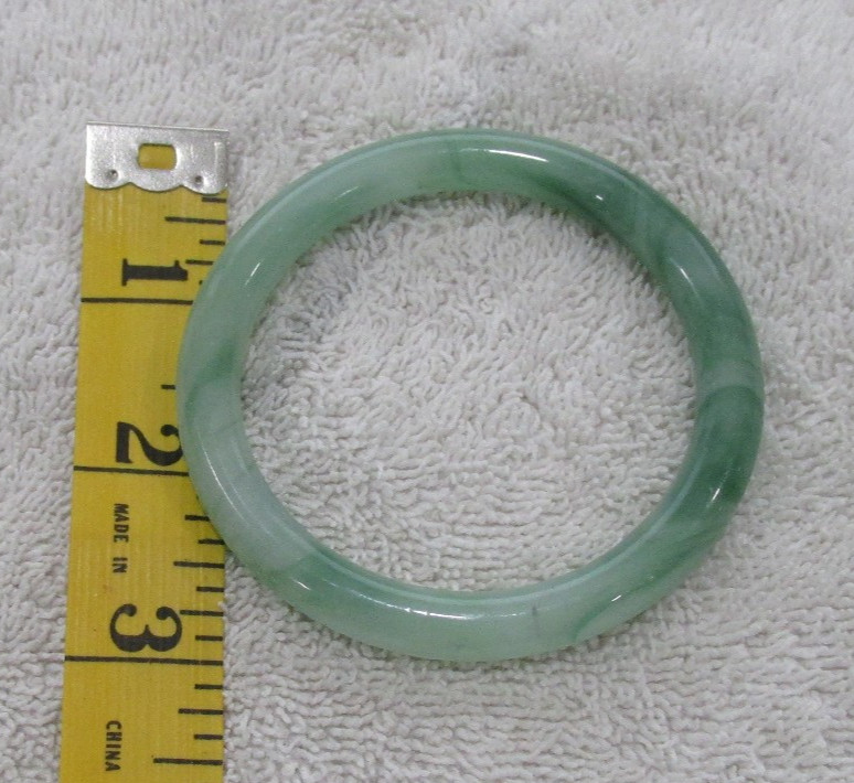 2 Marbled Light Purple & One Green White Bangle Bracelets VINTAGE-Glass?