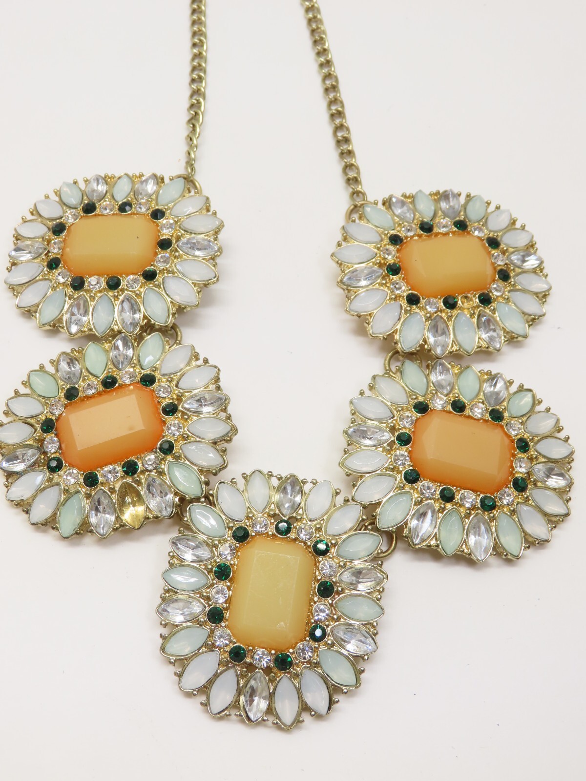 Fashion Modern Necklace Lot Rhinestones A few Missing Stones D2105