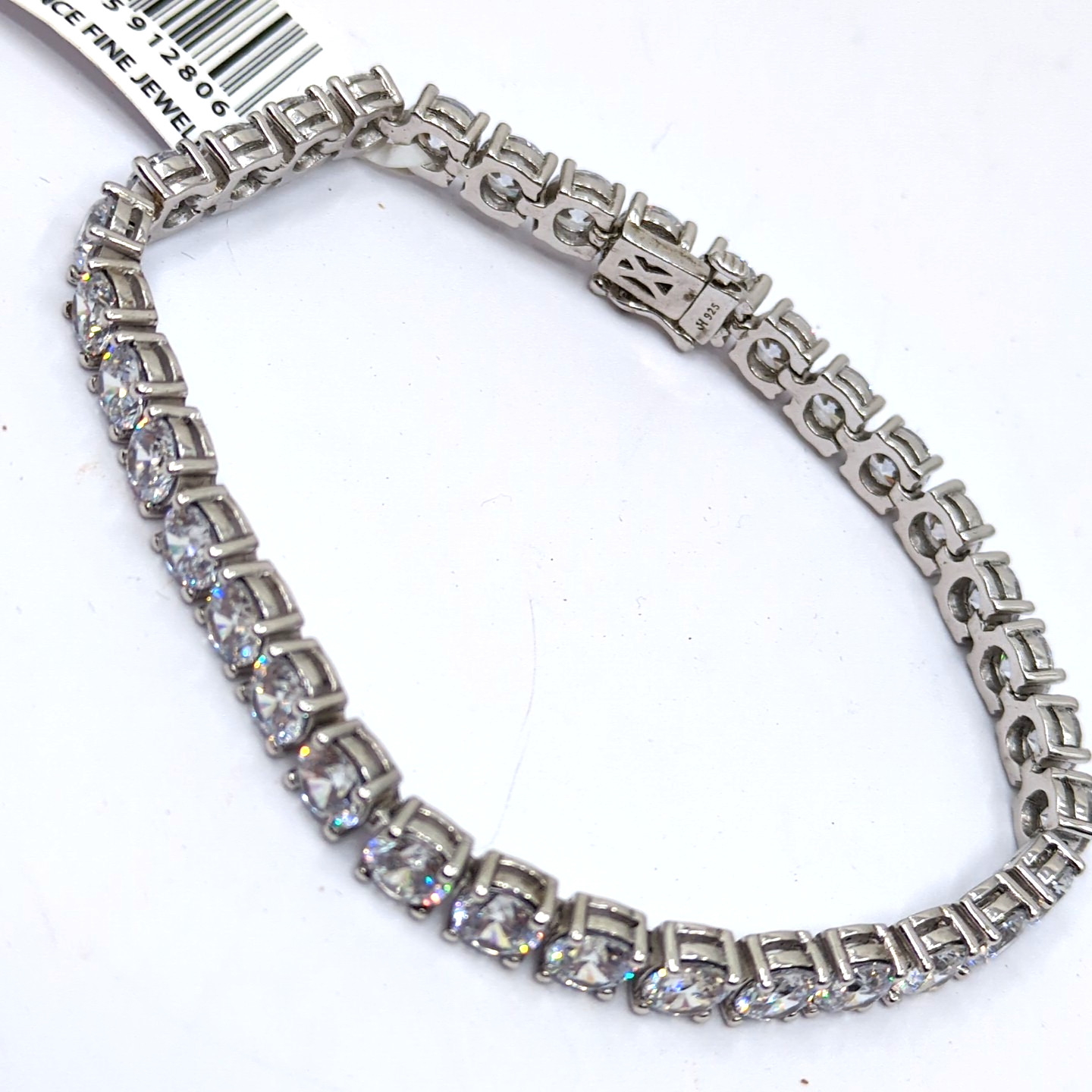 Brilliance Sterling Silver 925 Simulated Diamond CZ Classic Tennis Bracelet