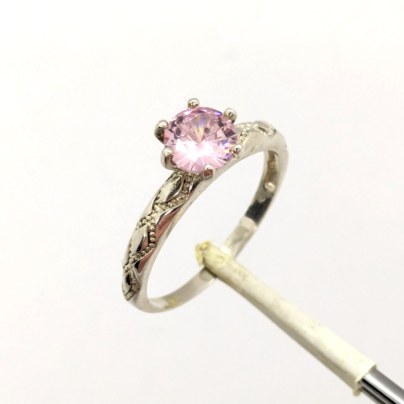 Vintage Luxury RING Silver 925 with Bright Stone -size: 7.75US (17.5mm) | UA #8