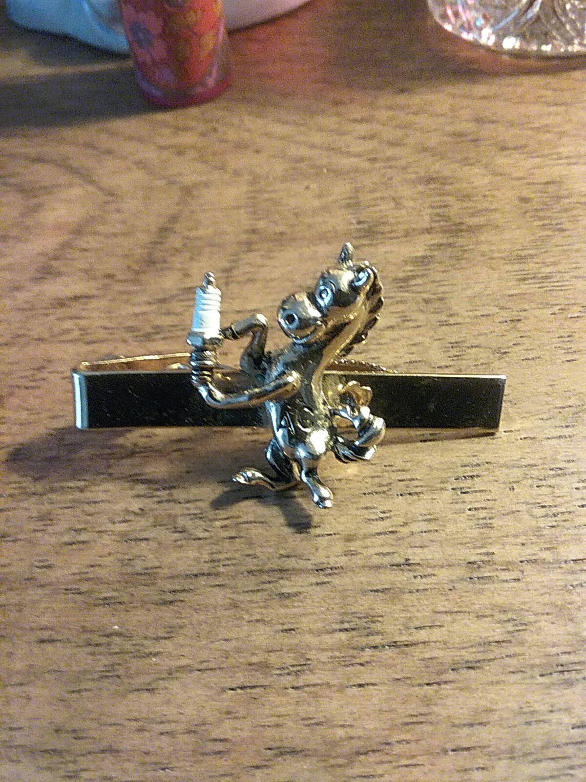 AC Spark Plug Donkey Men’s Tie Clip Vintage