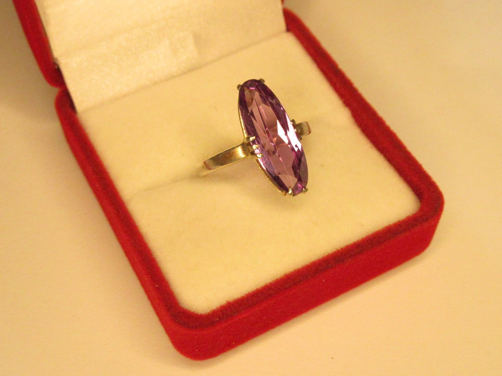 Vintage USSR sterling silver ring 875 star, alexandrite, 3,03 gr, ring size 6.