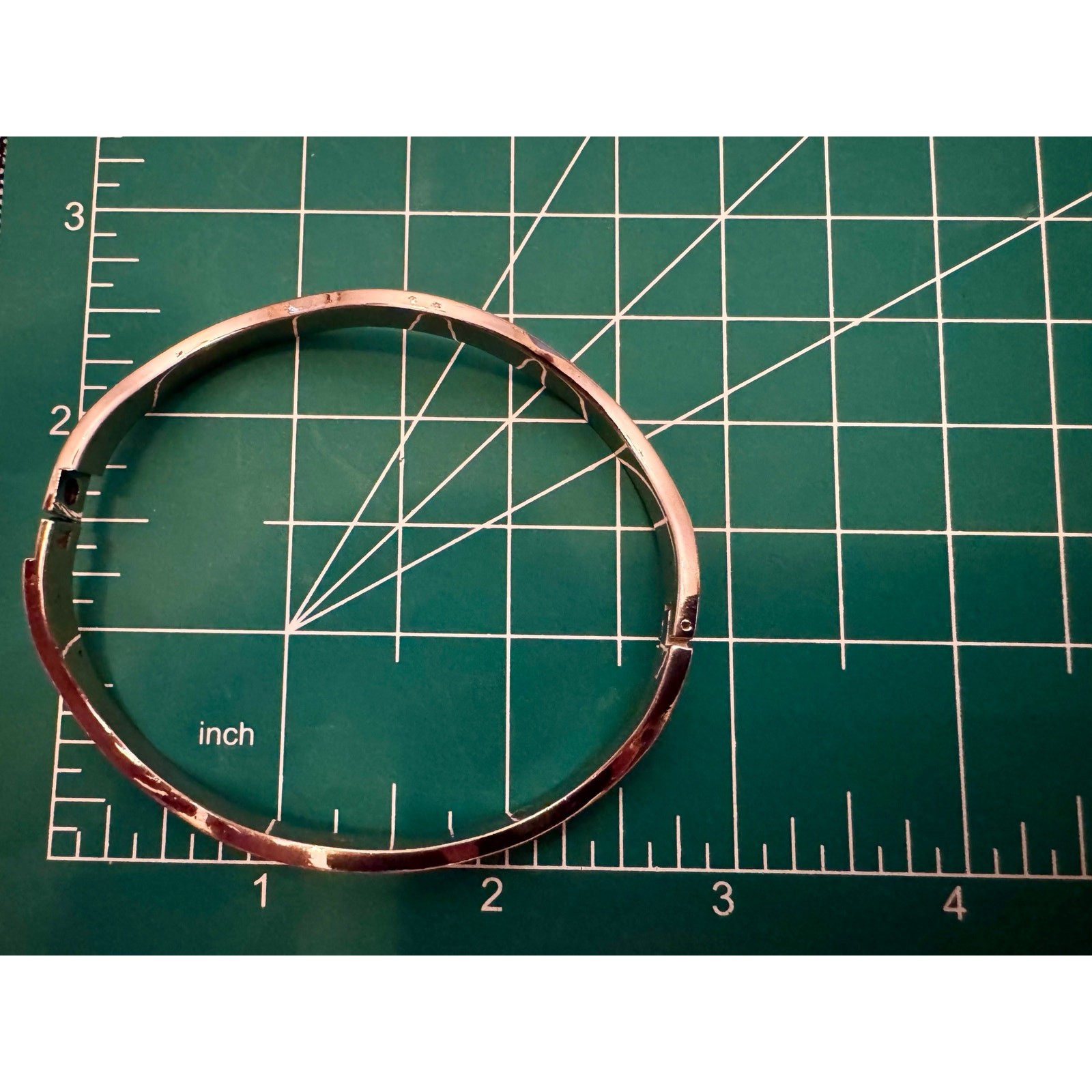 Vintage 925 Sterling Silver Wavy Hinged Bangle Bracelet Contour Cuff 23.69g