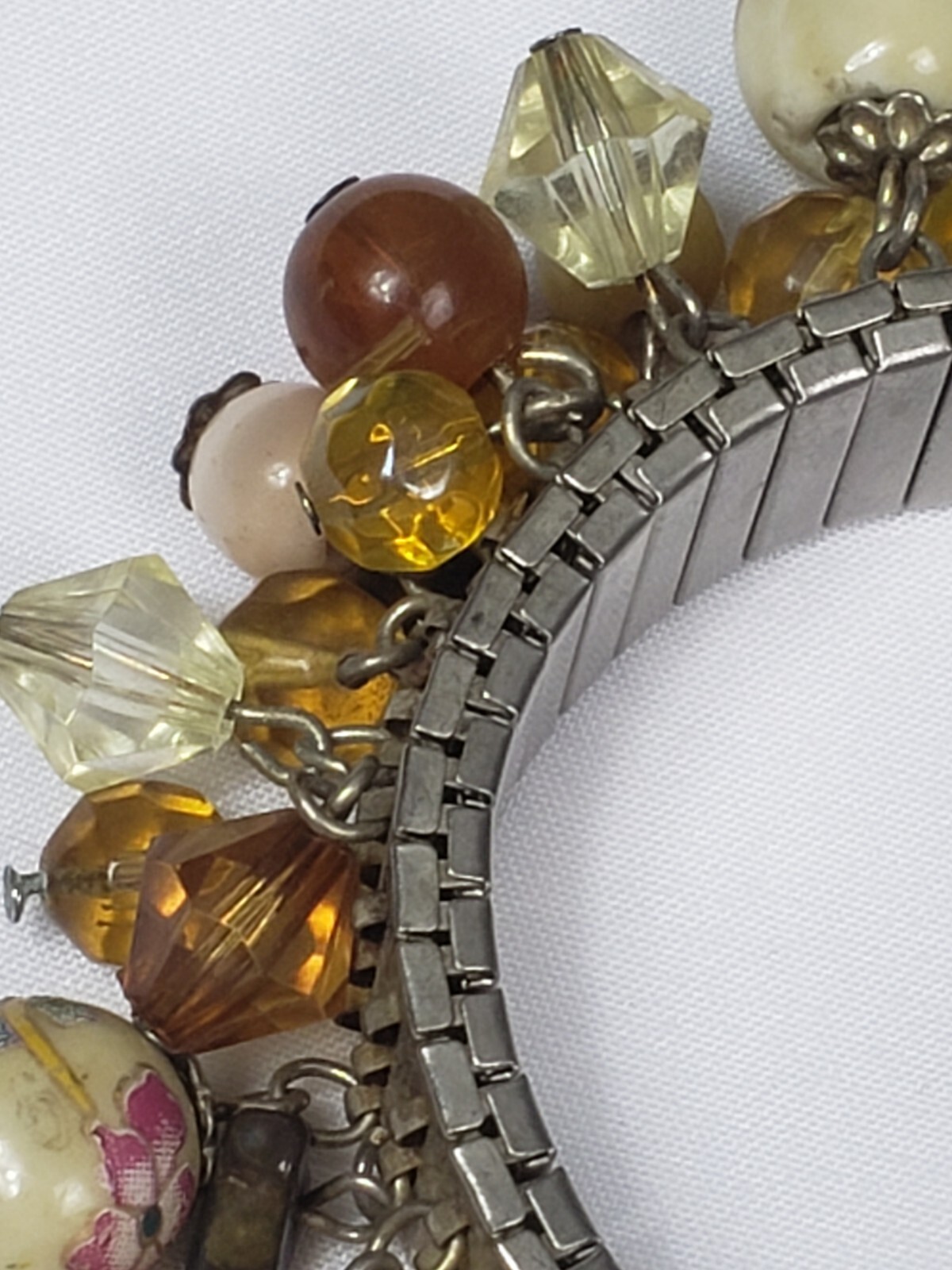 Jade tigers eye Cha Cha Bracelet Glass Bead Expansion Meditation Success Wealth