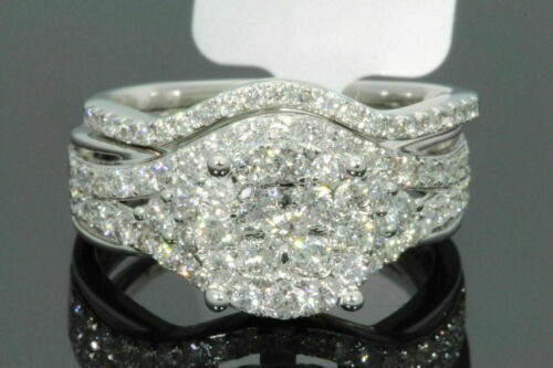 Art Deco Antique Vintage 4.10 Ct Diamond Wedding Ring Set 925 Sterling Silver